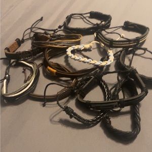 Woven bracelets, various colors